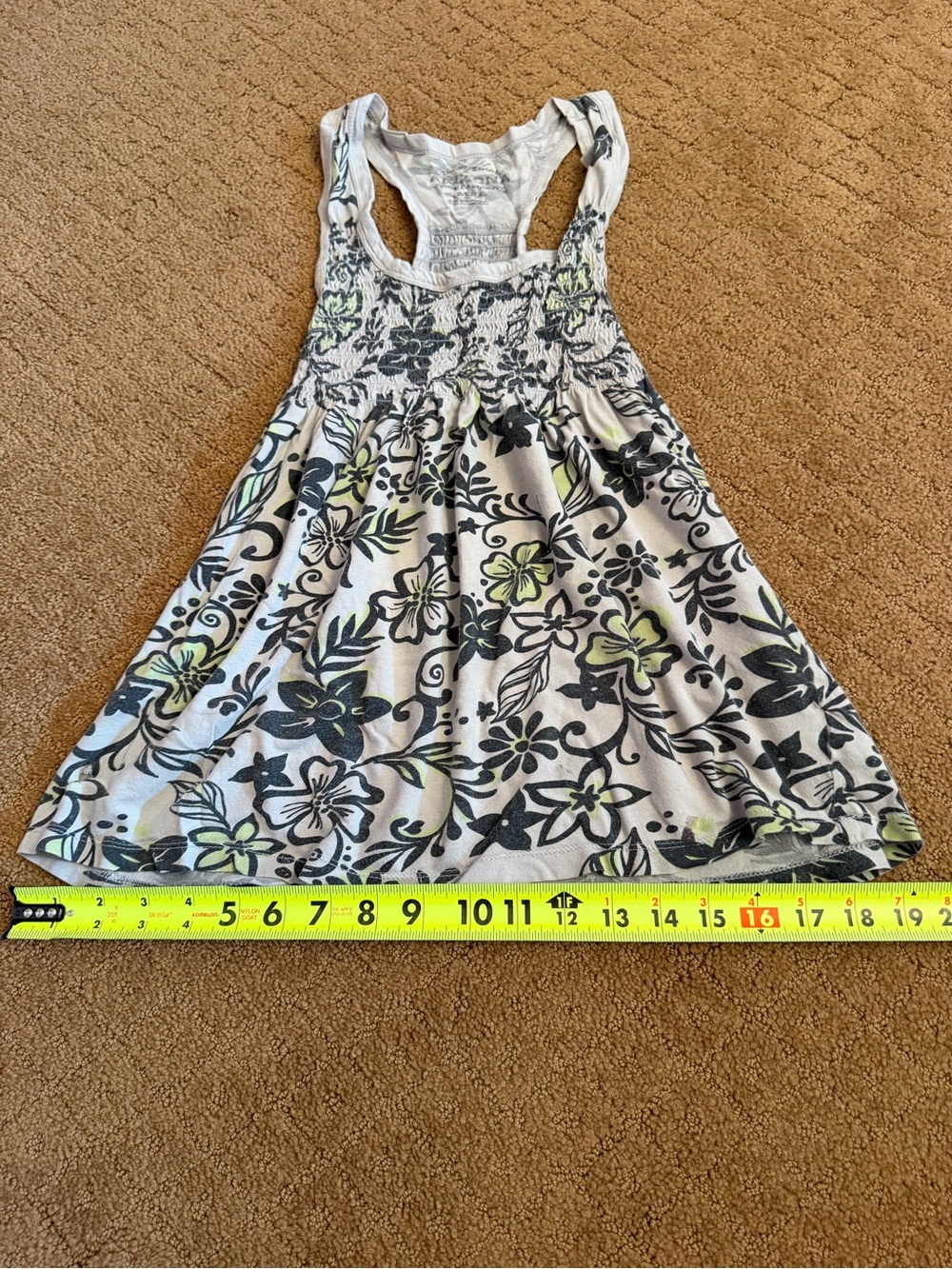 Arizona Floral multicolor Babydoll Tank Women’s Size Small - Picture 3 of 8